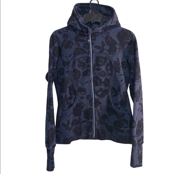 lululemon athletica Tops - Women’s Navy Floral Zip Hoodie Jacket